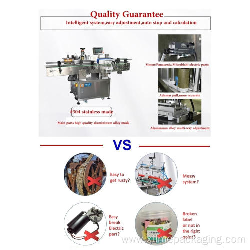 Sausage labeling machine with conveyor